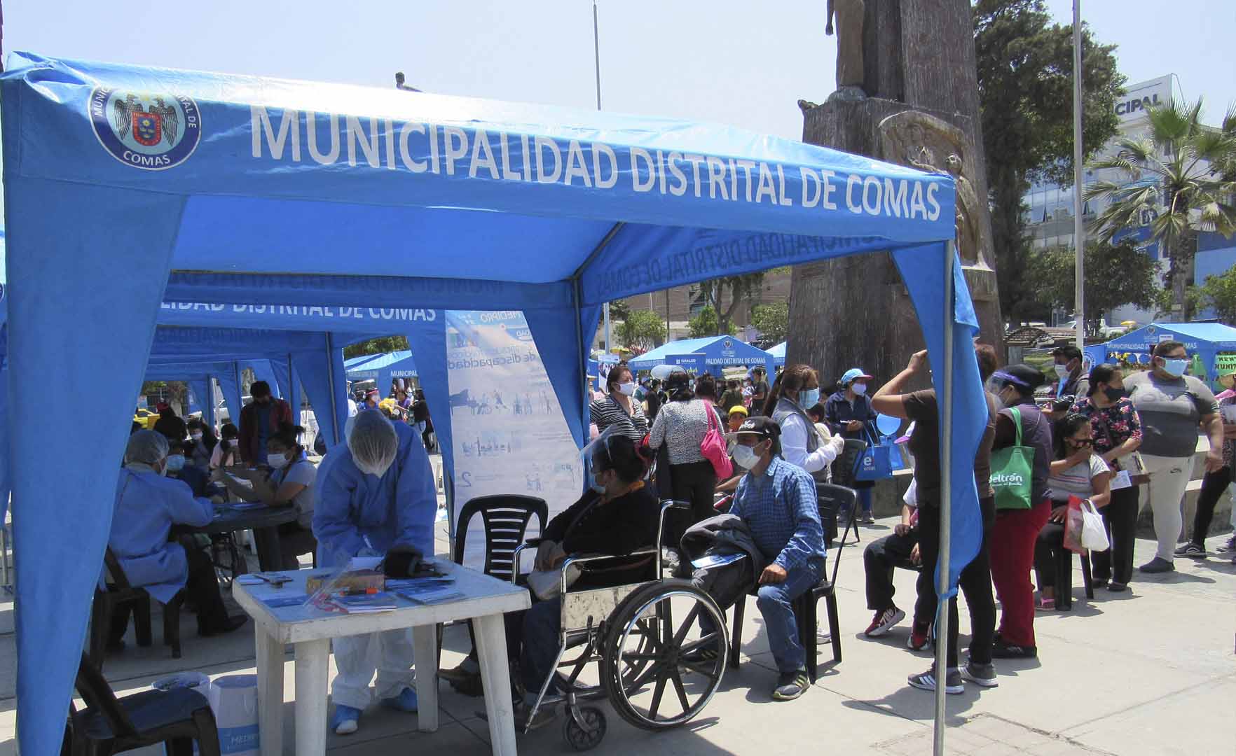 COMAS: PROSIGUEN PRUEBAS DE DESCARTE CONTRA COVID 19, ESTA VEZ EN SINCHI ROCA, EN FORMA GRATUITA