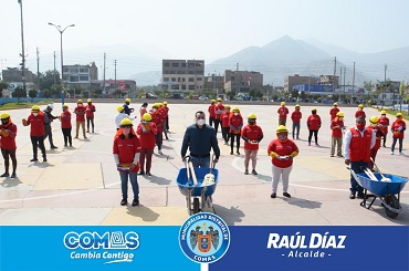 EN COMAS, SE INICIA PRIMER BLOQUE DE TRABAJA PERÚ CON MÁS DE 1000 TRABAJOS TEMPORALES