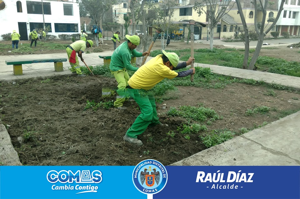 Vecinos y municipio mejoran infraestructura de parque Gustavo Mohme Llona en Urb. El Retablo.