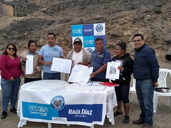 Entregan expediente técnico para construcción de muro de contención en asentamiento humano Nueva Esperanza en Comas.